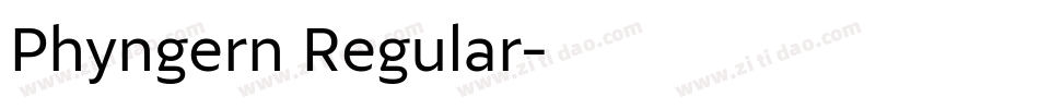 Phyngern Regular字体转换